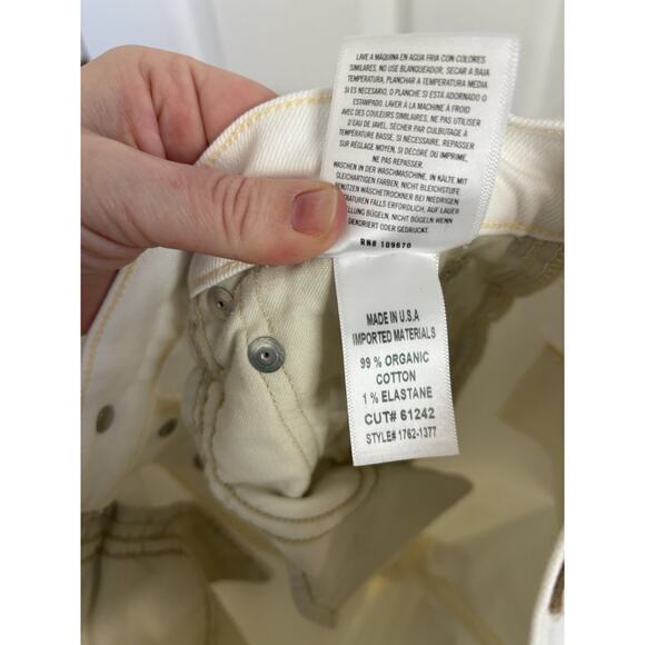 Citizens of Humanity White Charlotte Crop Denim Jeans Size 27 Button Fly - Picture 11 of 12